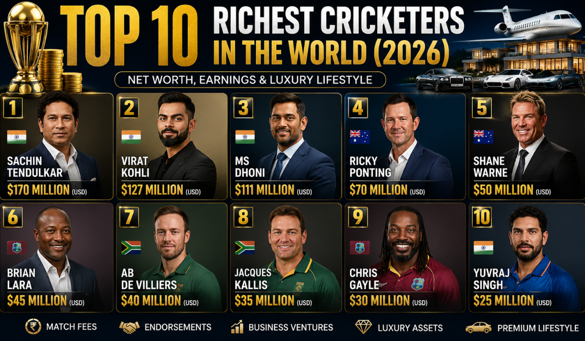 Top 10 Richest Cricketers in the World